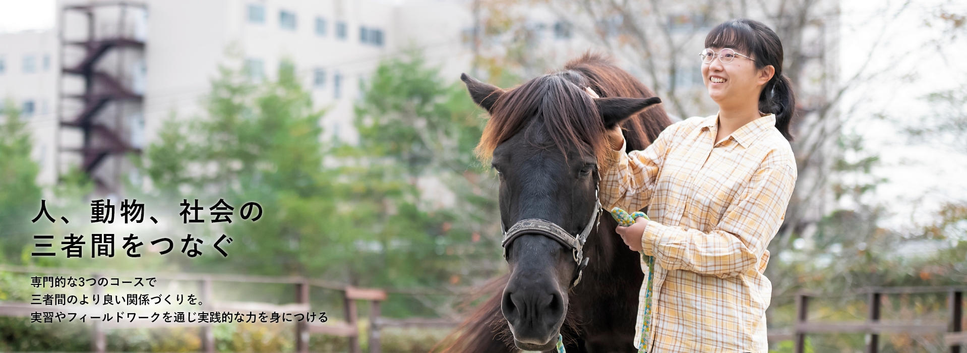 人・動物、社会の三者間をつなぐ