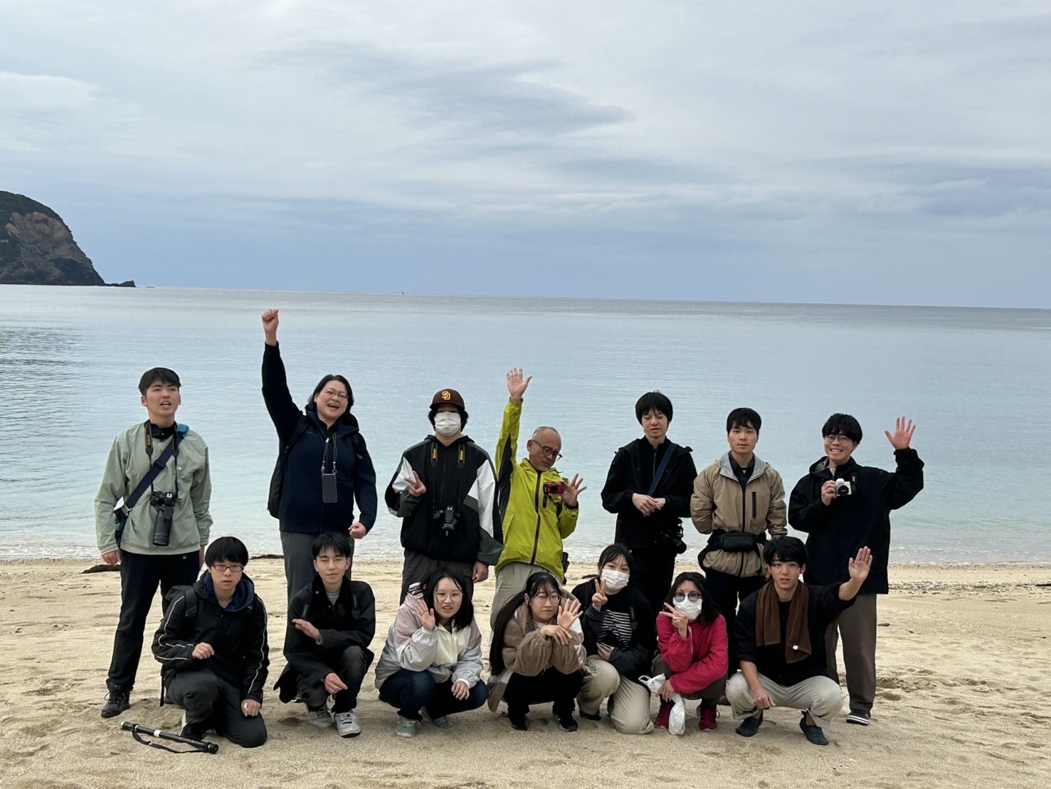 奄美の海で集合写真