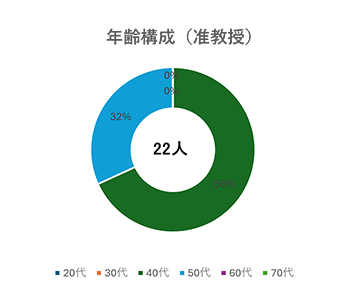 年齢構成（准教授）