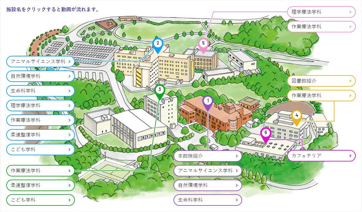 東京西キャンパスマップ